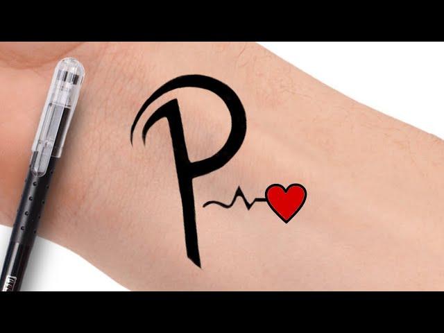 How To Draw P Letter Step By Step Tutorial | Omair Designer