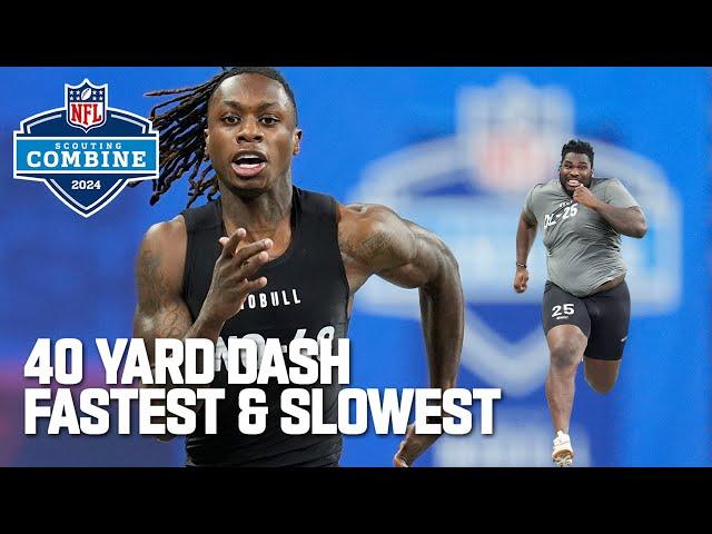 Top 10 Fastest & Slowest 40-Yard Dash Times from the 2024 NFL Combine