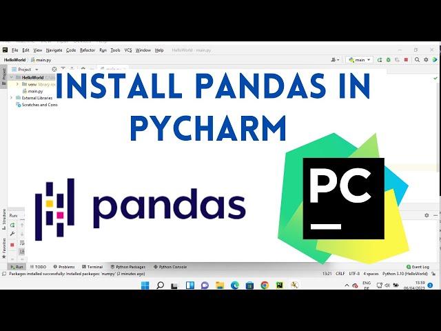 How To Install Pandas in PyCharm