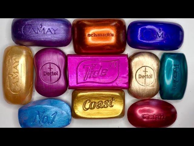 ASMR 11 Very Glossy Hard Soap cutting- Tide, Coast, Camay, Dettol, Palmolive, No.1, Dalan, Schmidt's