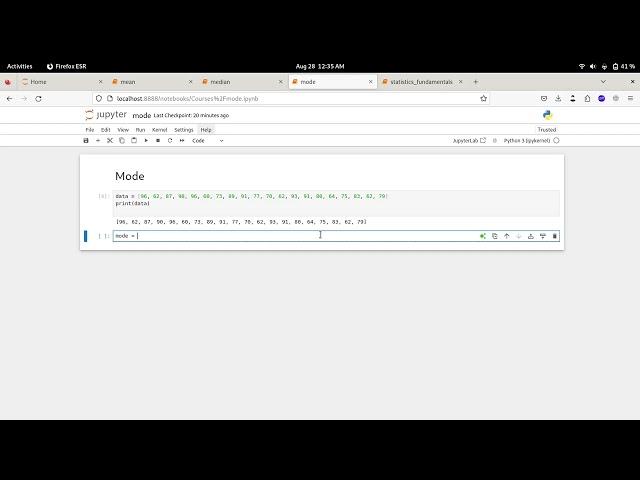 Mode calculation in python