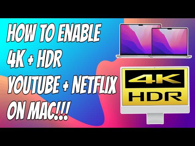 How to watch YouTube 4K HDR + Netflix Dolby Vision On Mac Built in Display Fix!!