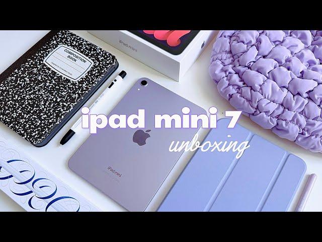 new ipad mini 7 (A17 pro) unboxing  apple pencil pro + accessories 아이패드 미니