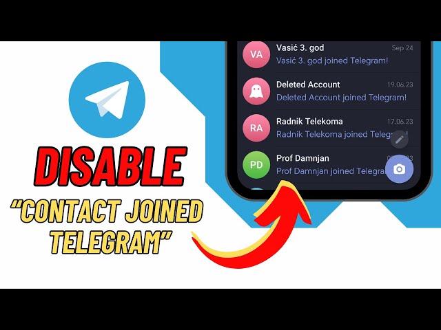 How to Disable Contact Joined Telegram Notification