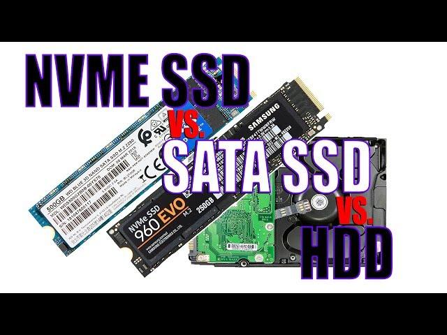 M.2 NVME SSD vs. SSD vs. HDD