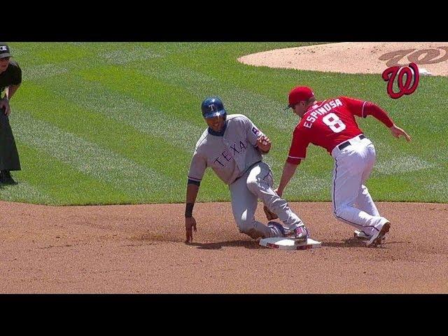 TEX@WSH: The Nats challenge scoring play in the 1st