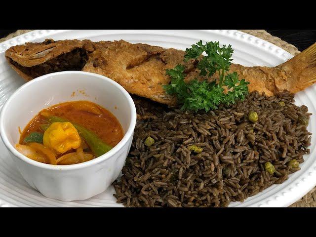 How to make Djon Djon rice/ Haitian black rice (Diri ak djon djon)