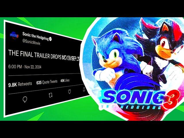 Sonic Movie 3 FINAL TRAILER Release Date REVEALED