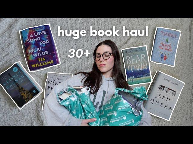 Huge book haul, physical books & audiobooks  30+ books [vlogmas day 4]