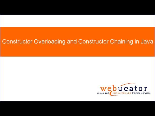 Constructor Overloading and Constructor Chaining in Java