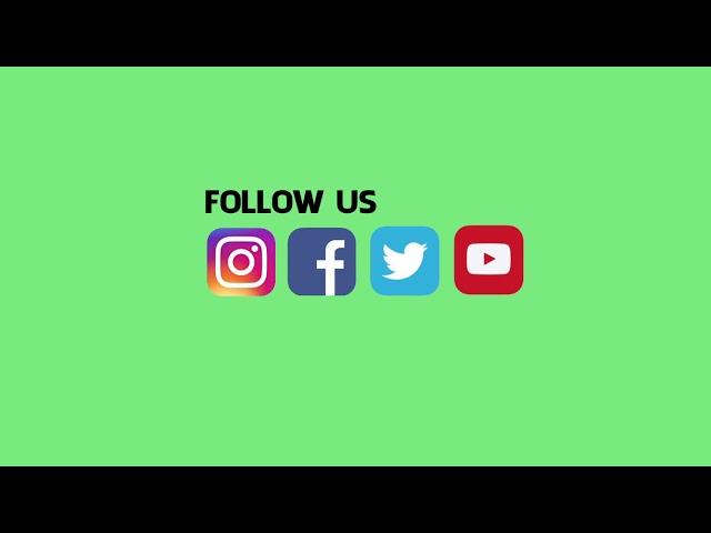 Social media icon green screen