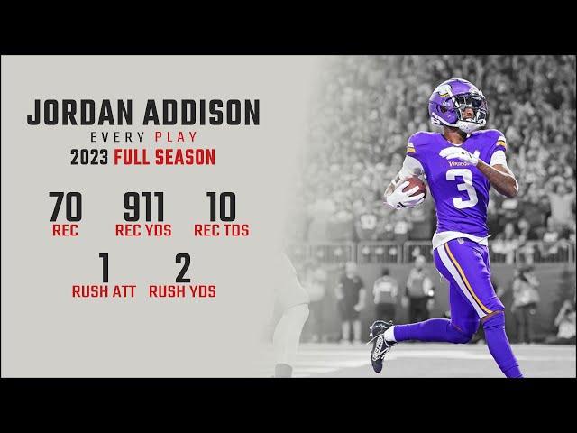 Jordan Addison Full Season Replay: Every Target, Catch, and Run in the 2023 NFL Season