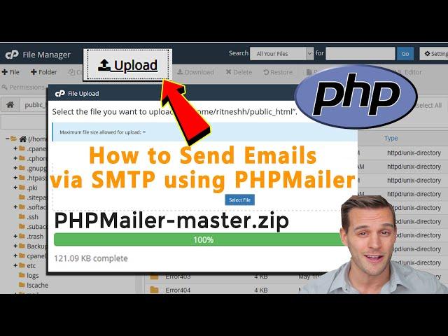 How to send Emails via SMTP using PHPMailer?