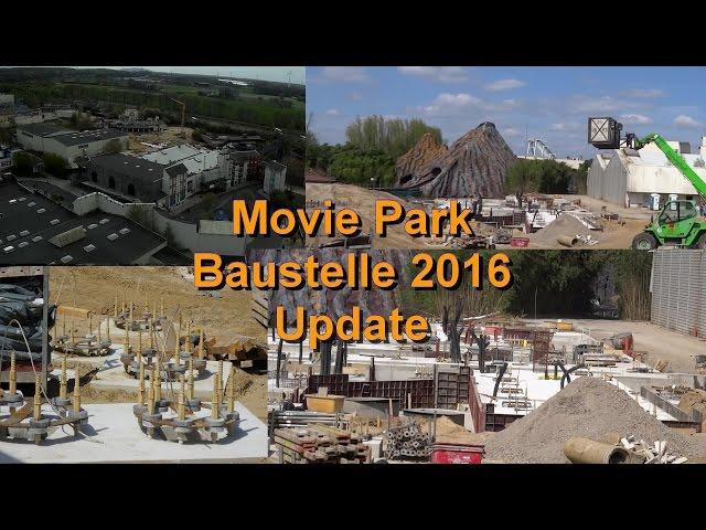 Movie Park Germany - Achterbahn Baustelle Update 22.04.2016 / Rollercoaster construction site