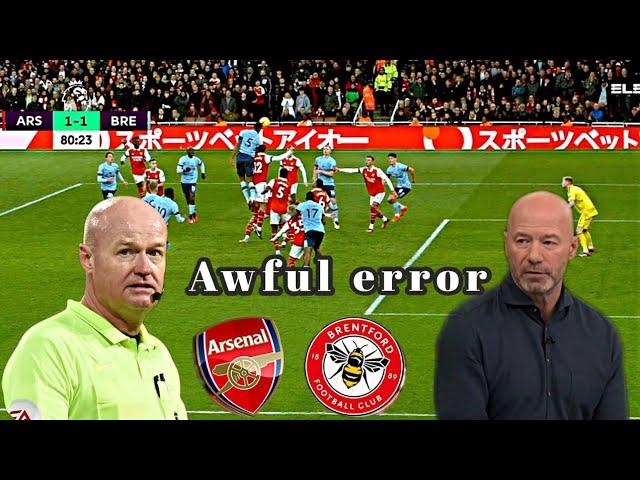 Arsenal robbed 3 point by Lee Mason forgot to draw offside lines on Ivan Toney's equaliser