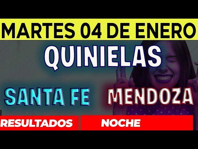 Resultados Quinielas Nocturna de Santa Fe y Mendoza, Martes 4 de Enero