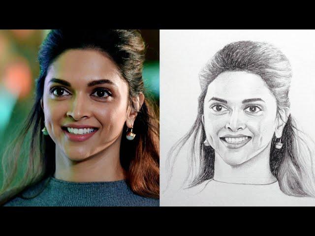 deepika padukone pencil drawing ️ short video