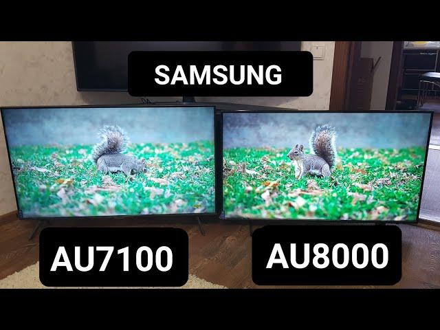 Телевизор Samsung AU8000 и AU7100 сравнение