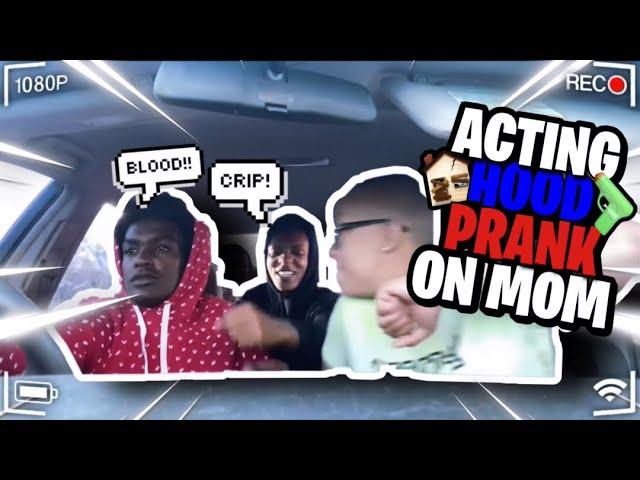 ACTING HOOD IN FRONT OF MOM PRANK(SHE REALLY HIT ME)