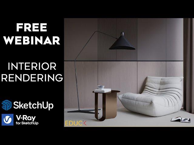 Create Interior Visualization in V-Ray for SketchUp | Interior Rendering Tutorial. From Zero to Hero