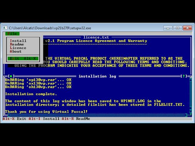 1 -  Premier pas  en Pascal avec Windows Free Pascal