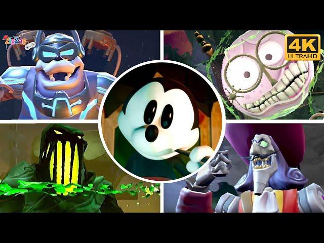 Disney Epic Mickey Rebrushed | All Bosses Fight | 4K PS5 @ZigZagGamerPT