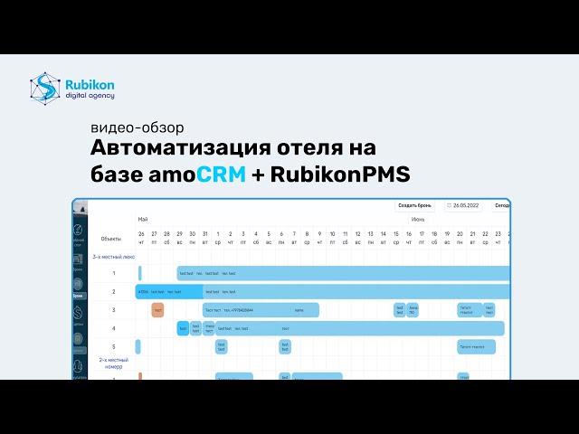 Как работает CRM-система в отеле (реализовано на базе amoCRM + RubikonPMS)