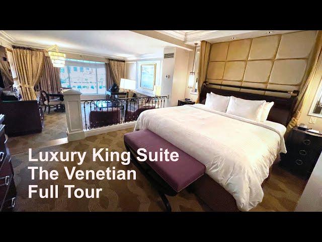 Venetian Resort Luxury King Suite Room Tour + Pros/Cons + Resort Features in Las Vegas NV