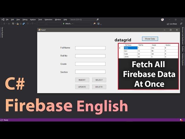 How to Show Data in datagridview | Firebase C# | CHECK PINNED COMMENT