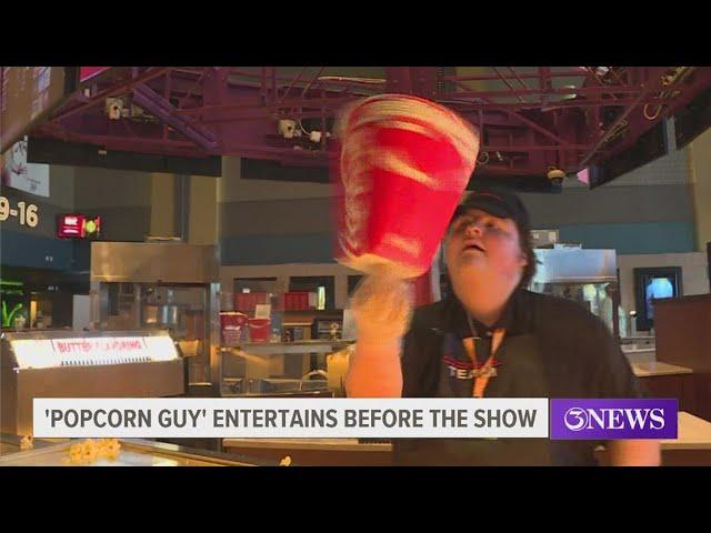 Corpus Christi movie theater 'Popcorn Guy' offers entertainment before the main event