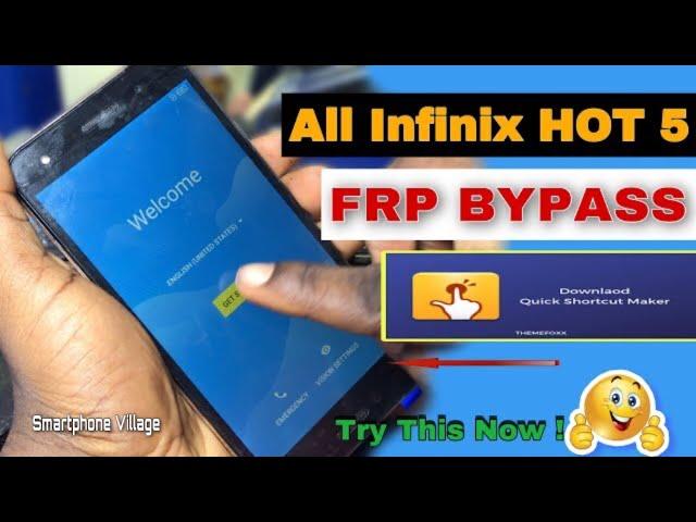 All infinix Hot 5 X559 FRP BYPASS 100%OK Solution Hot 5 X559c google Account Remove Without Pc