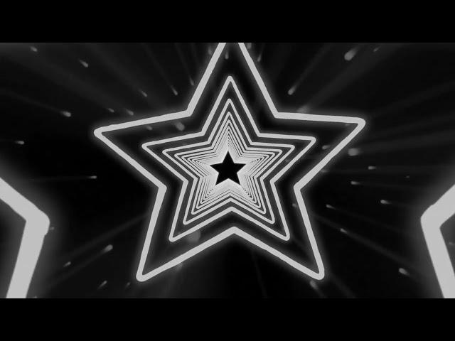 Black and White Neon Star Tunnel  Moving Fast Colorful Love Shape 4K TikTok Trend DJ Background