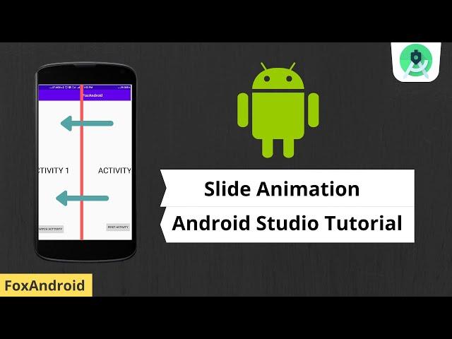 Slide Animation during Activity switching - Android studio tutorial 2020