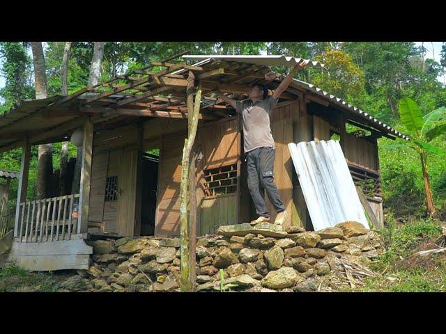 Day 2 of KONG on the mountain: Restoring the old, dilapidated CABIN after 2 years of abandonment