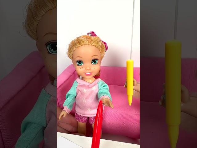 Sharing is Caring Lesson with Elsie and Annie️ #dolls #shorts #share