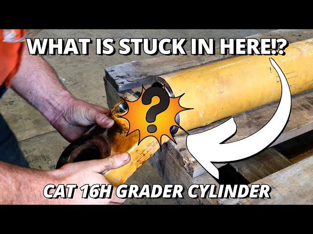 Repair DAMAGED Hydraulic Cylinder for CAT 16H Motor Grader | Machining & Welding