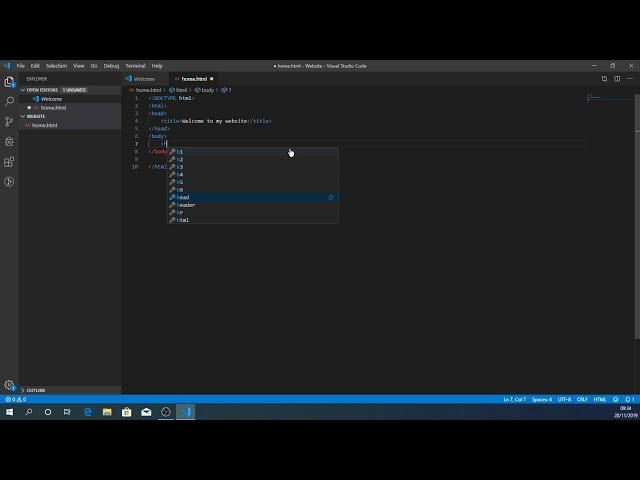 Using Visual Studio Code to make a website