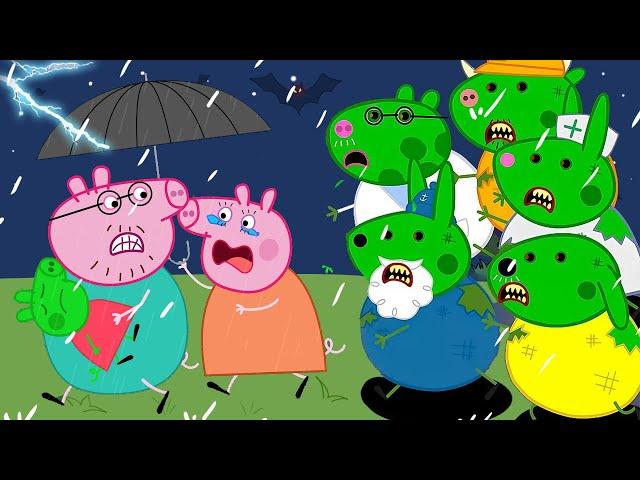 Zombie Apocalypse, Peppa Family Face a Zombie Invasion in City! ‍️| Peppa Pig Funny Animation