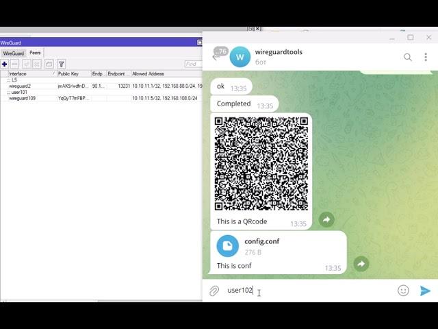 Mikrotik WireGuard +TelegramBot