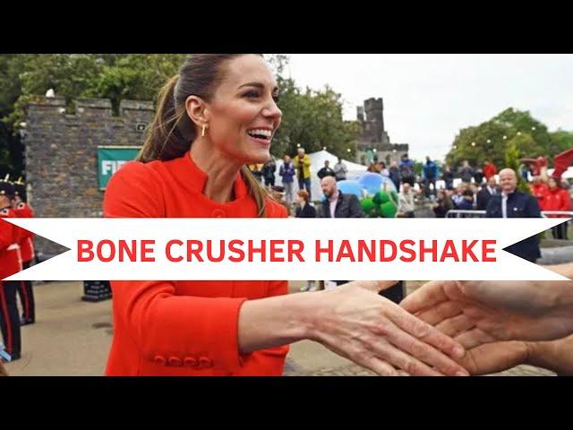 Princess Catherine's bone crushing handshake is a new family tradition