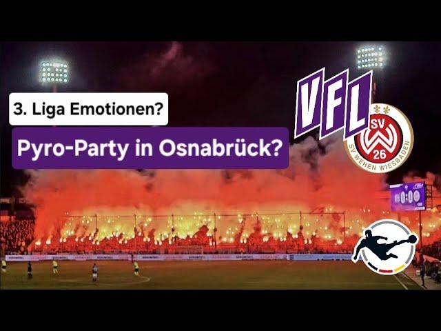 Pyro-Show in Osnabrück!  VfL Osnabrück vs. Wehen Wiesbaden | 3. Liga Atmosphäre 