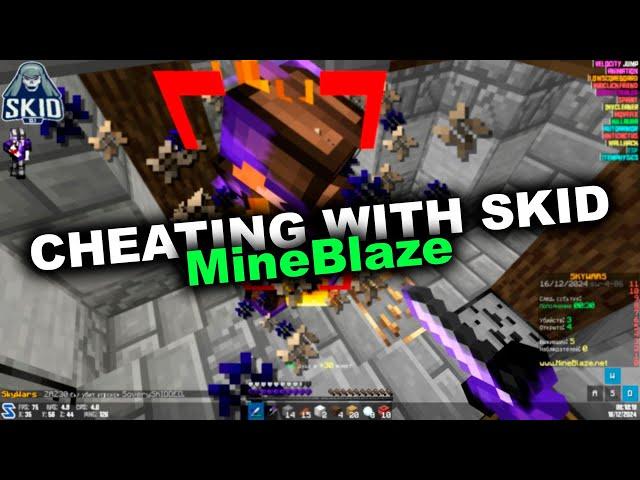 Skid v13.1 mineblaze hacking, cheating on intave anticheat with client 6 year !