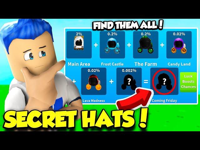 I Found ALL THE SECRET HATS In Bomb Simulator!! *SUPER RARE* (Roblox)