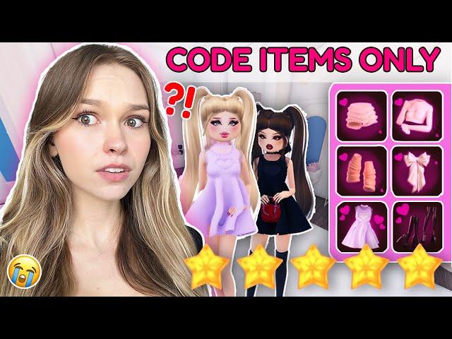 Only using CODE ITEMS in Dress to Impress