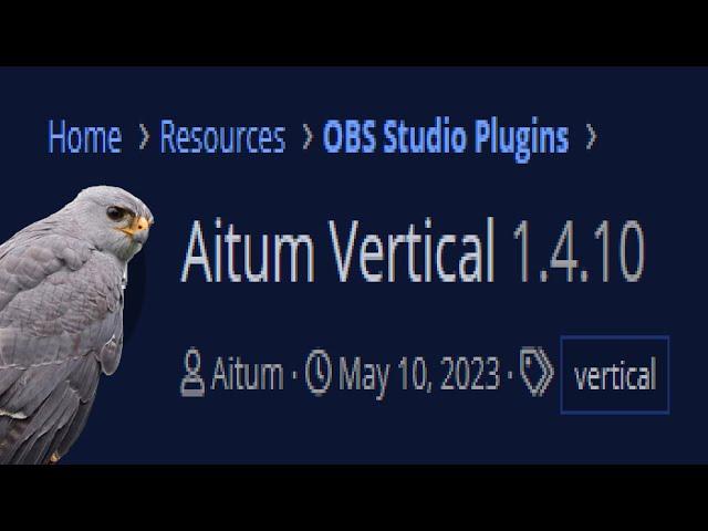 recording while streaming as a VTuber with Aitum Vertical OBS plugin