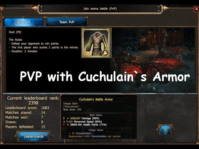 Drakensang Online - Some PVP with Concentration Torso Cuchulain`s Battle Armor