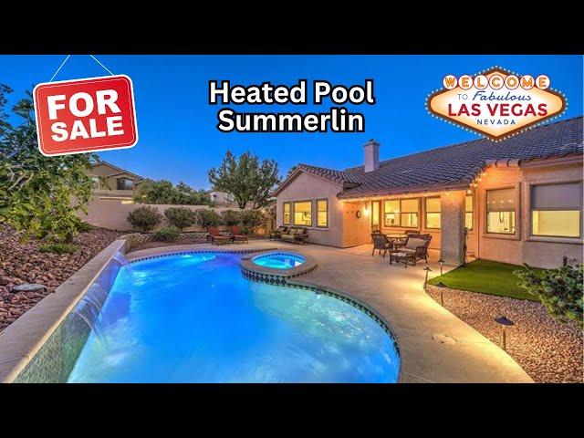 Single Story Home in Summerlin for Sale | Heated Pool | House Tour | Las Vegas