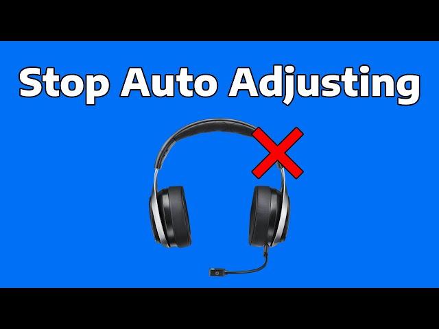 How To Stop Microphone From Auto Adjusting