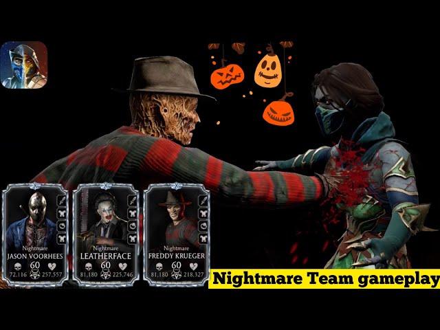 Leatherface , Freddy Krueger & Jason Vorhees Nightmare Team FW Gameplay | MK Mobile