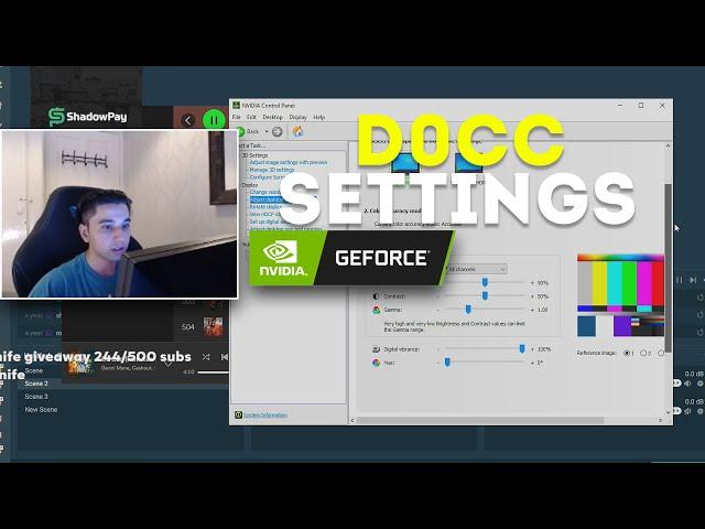 D0cC shows his Nvidia Settings for CS:GO!